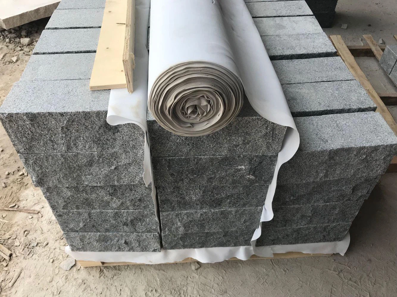 dark grey granite brick