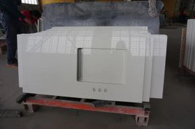 Valkoinen kvartsi-kylpyhuone Vanity Top