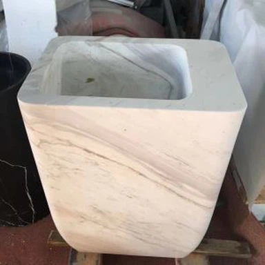 Volakas -valkoisen marmorin kiinteät nieluja