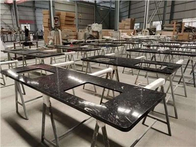 Musta Cosmic Granite Vanity Top Double Sink