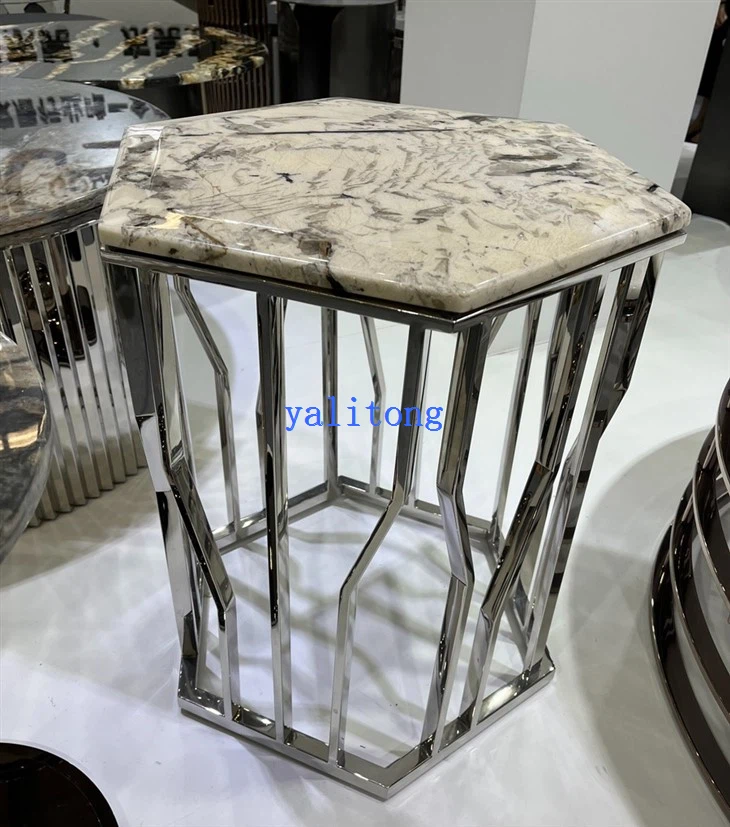 Iron And Stone Console Table